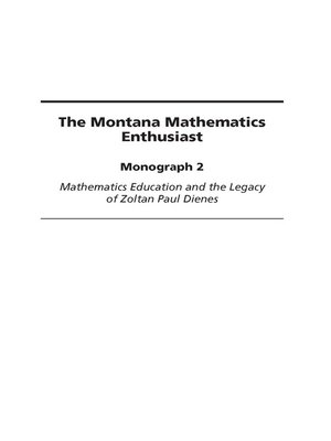 cover image of Mathematics Education and the Legacy of Zoltan Paul Dienes